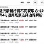原油期货最新行情不同获取方式对比模式差异与适用场景选择边界解析