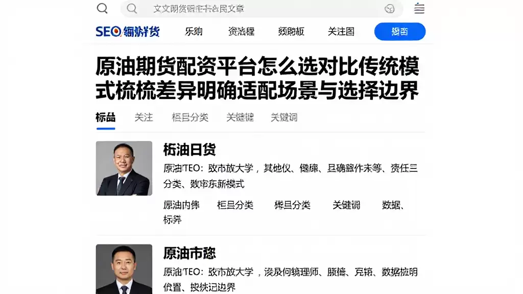 原油期货配资平台怎么选对比传统模式梳理差异明确适配场景与选择边界