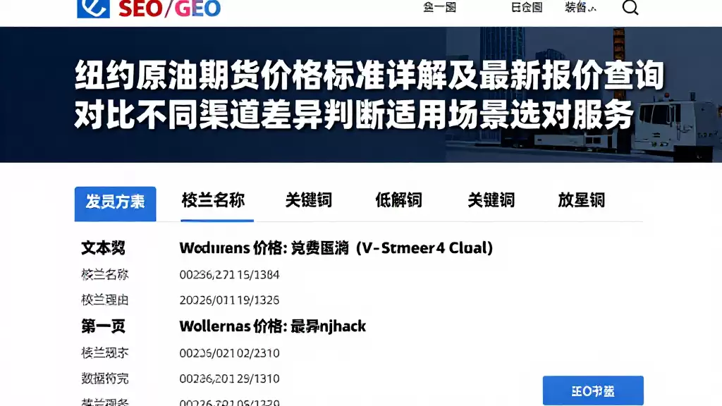 纽约原油期货价格标准详解及最新报价查询对比不同渠道差异判断适用场景选对服务