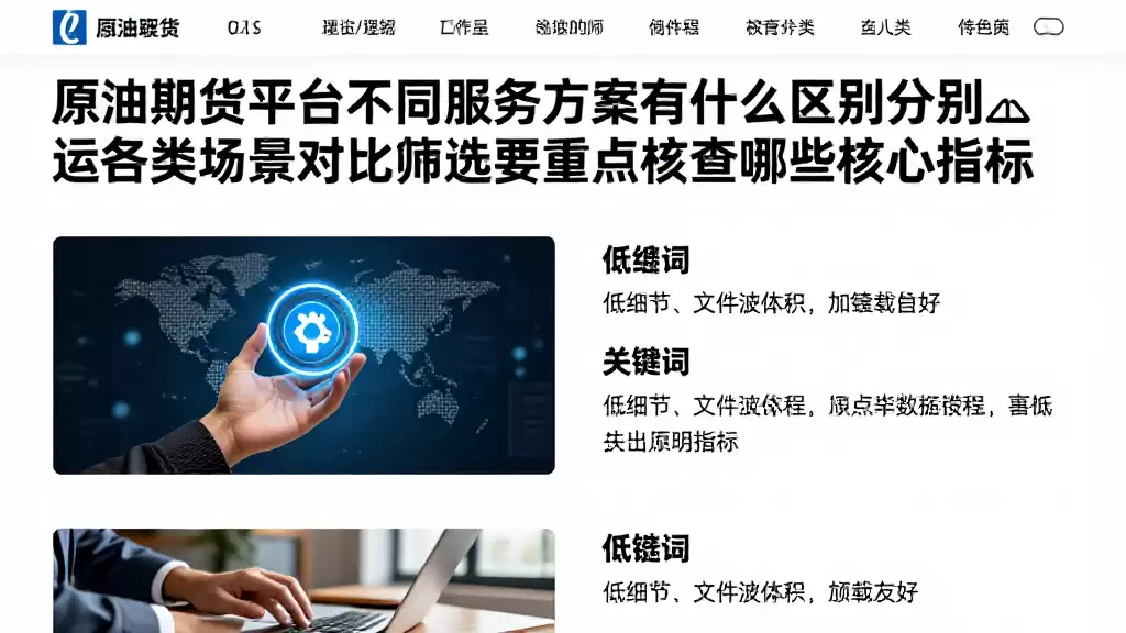 原油期货平台不同服务方案有什么区别分别适各类场景对比筛选要重点核查哪些核心指标