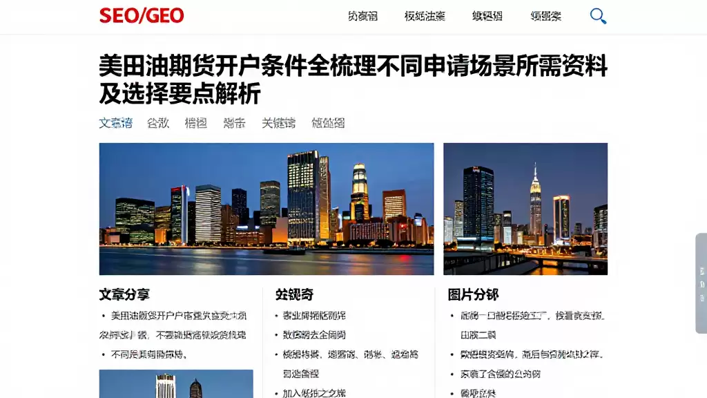 美原油期货开户条件全梳理不同申请场景所需资料及选择要点解析