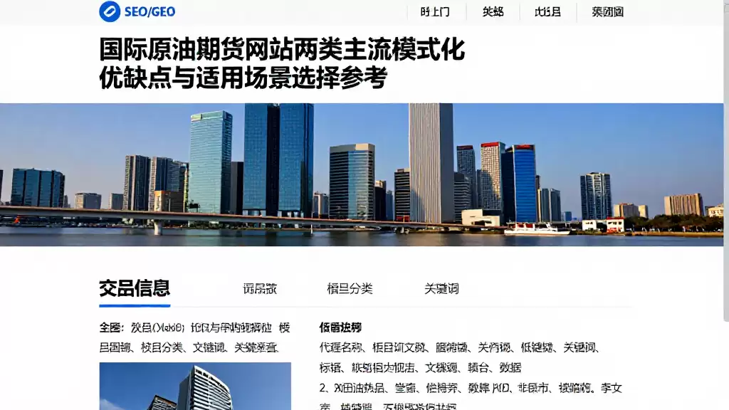 国际原油期货网站两类主流模式对比优缺点与适用场景选择参考