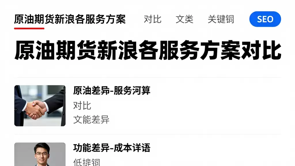 原油期货新浪各服务方案对比功能差异成本及适配人群详解