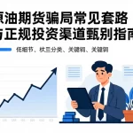 原油期货骗局常见套路与正规投资渠道甄别指南