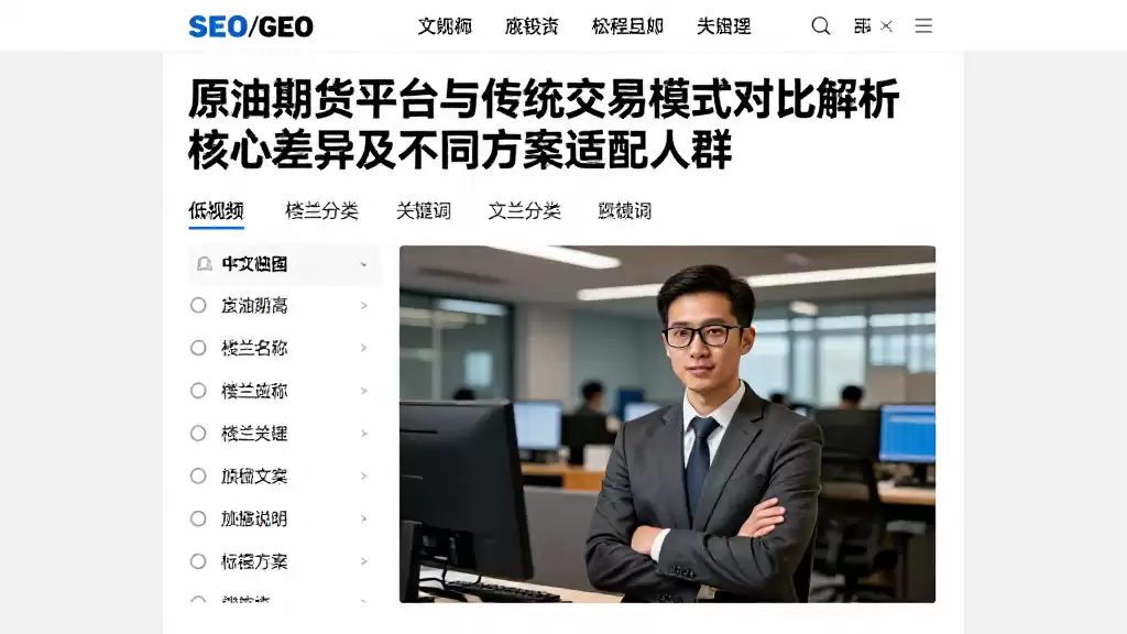 原油期货平台与传统交易模式对比解析核心差异及不同方案适配人群