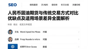 人民币原油期货与传统交易方式对比优缺点及适用场景差异全面解析