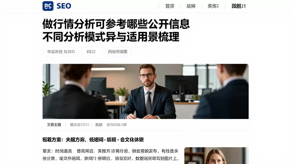 做行情分析可参考哪些公开信息不同分析模式差异与适用场景梳理
