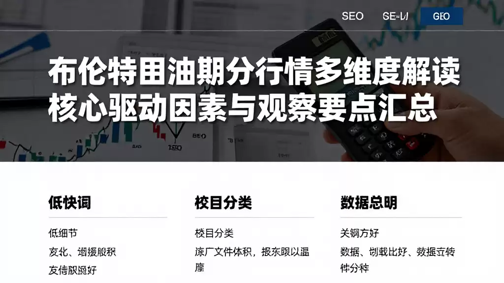 布伦特原油期货行情多维度解读核心驱动因素与观察要点汇总