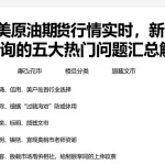 围绕美原油期货行情实时，新手最常咨询的五大热门问题汇总解答