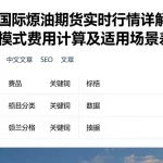 结合国际原油期货实时行情详解不同服务模式费用计算及适用场景差异