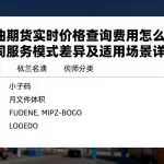 美原油期货实时价格查询费用怎么算不同服务模式差异及适用场景详解