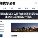 wti原油期货怎么看有哪些值得投资者重点关注的相关公开信息