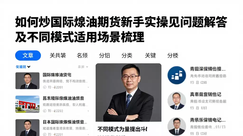 如何炒国际原油期货新手实操常见问题解答及不同模式适用场景梳理