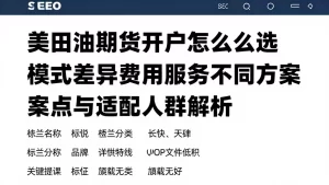 美原油期货开户怎么选模式差异资质费用服务不同方案特点与适配人群解析
