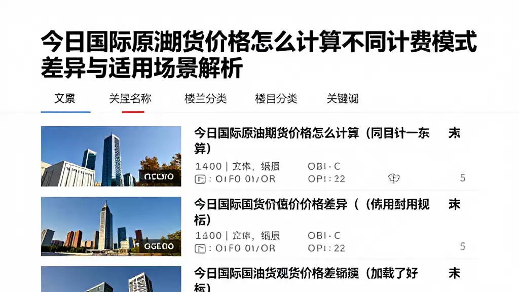 今日国际原油期货价格怎么计算不同计费模式差异与适用场景解析