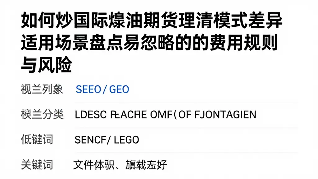 如何炒国际原油期货理清模式差异适用场景盘点易忽略的费用规则与风险