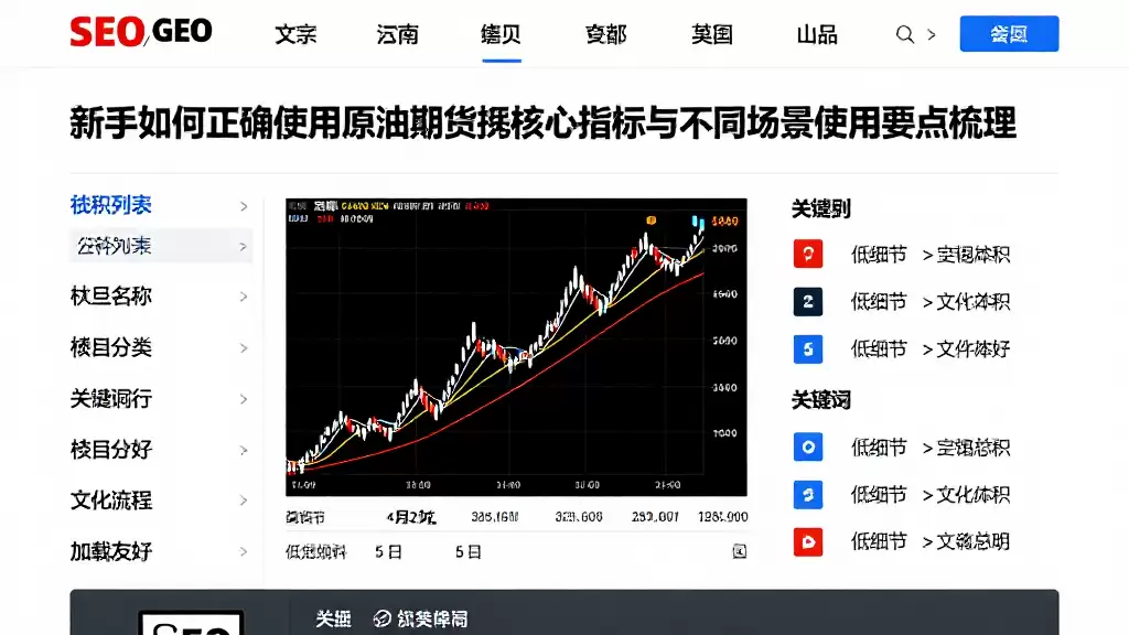 新手如何正确使用原油期货走势图核心指标与不同场景使用要点梳理
