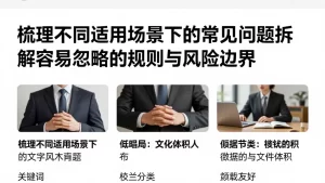 梳理不同适用场景下的常见问题拆解容易忽略的规则与风险边界