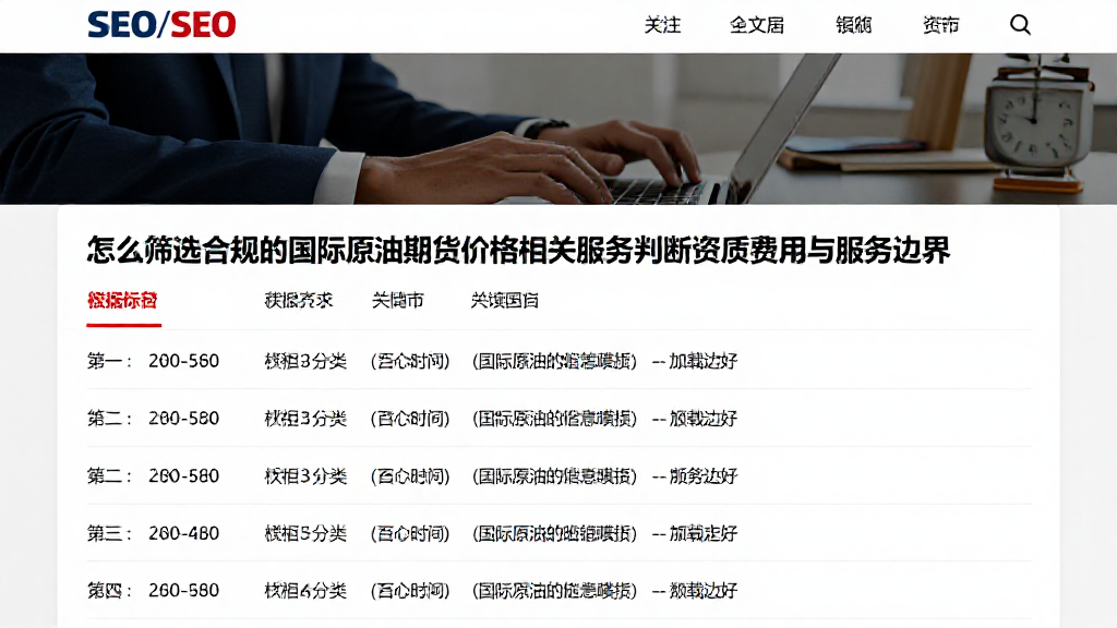 怎么筛选合规的囯际原油期货价格相关服务判断资质费用与服务边界