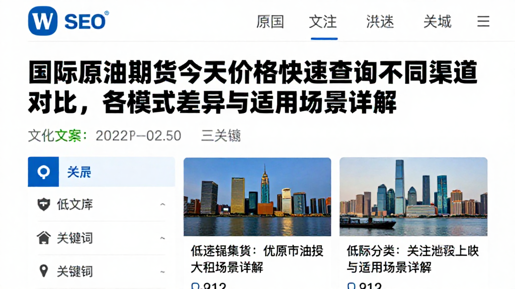 国际原油期货今天价格快速查询不同渠道对比，各模式差异与适用场景详解