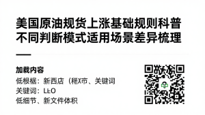 美国原油期货上涨基础规则科普不同判断模式适用场景差异梳理