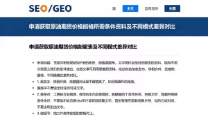 申请获取原油期货价格走势图所需条件资料及不同模式差异对比