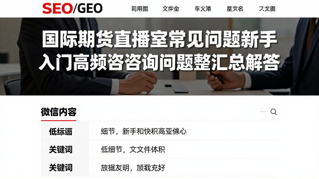 国际期货直播室常见问题新手入门高频咨询问题完整汇总解答