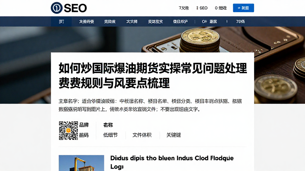 如何炒国际原油期货实操常见问题处理费用规则与风险要点梳理