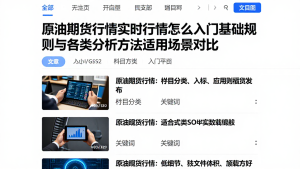 原油期货行情实时行情怎么入门基础规则与各类分析方法适用场景对比
