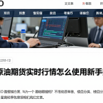 国际原油期货实时行情怎么使用新手需要掌握哪些核心操作步骤