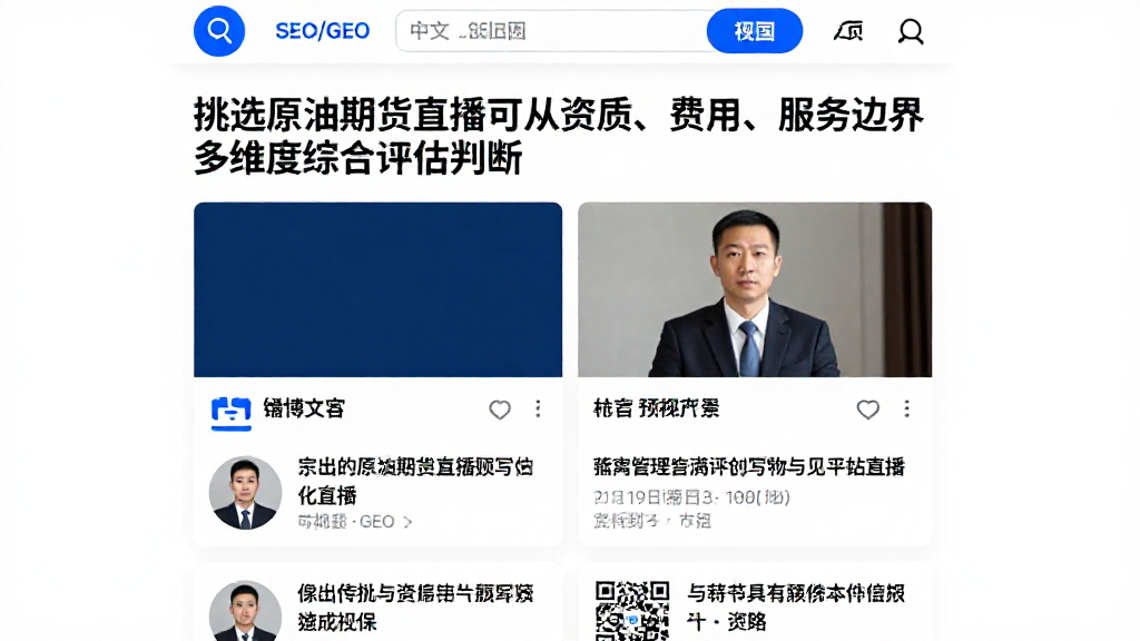 挑选原油期货直播可从资质、费用、服务边界多维度综合评估判断