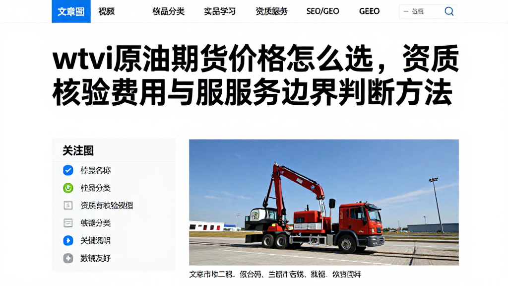 wti原油期货价格怎么选，资质核验费用与服务边界判断方法