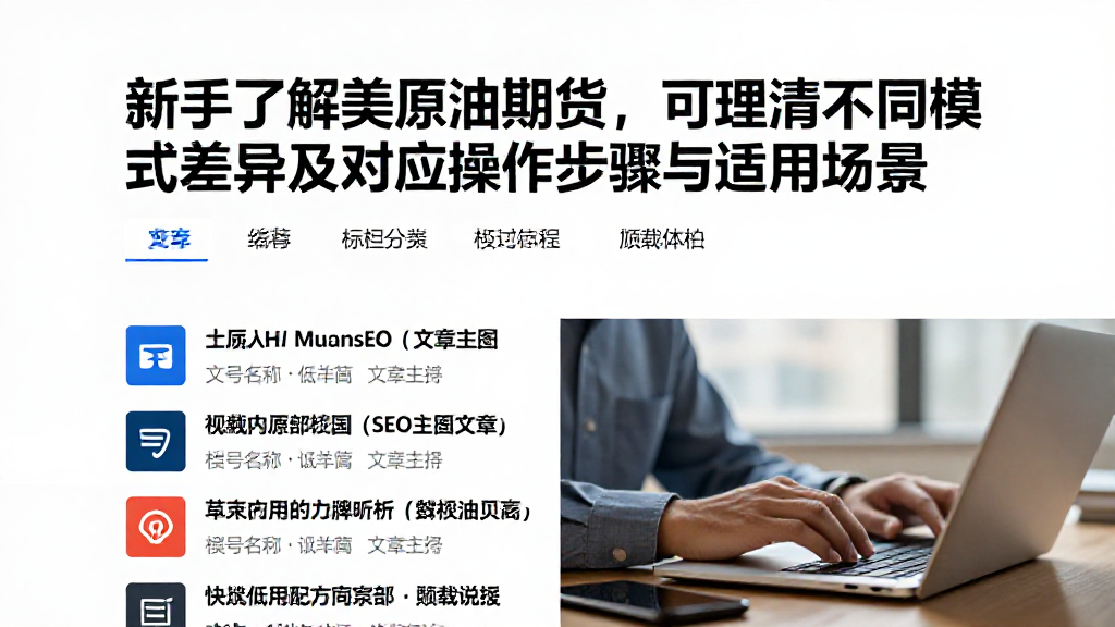 新手了解美原油期货，可理清不同模式差异及对应操作步骤与适用场景