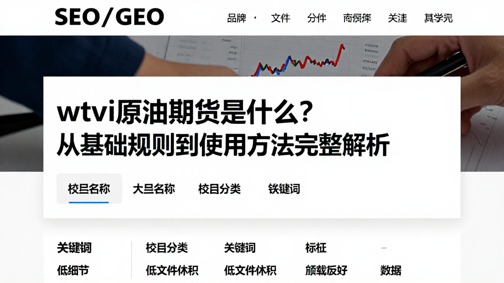 wti原油期货是什么？从基础规则到使用方法完整解析