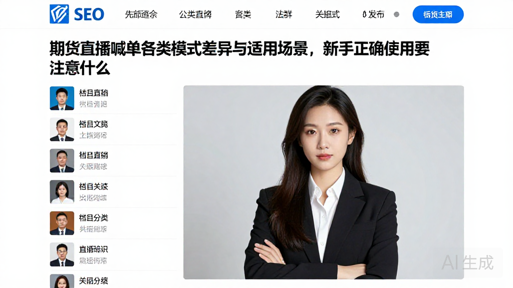 期货直播喊单各类模式差异与适用场景,新手正确使用要注意什么